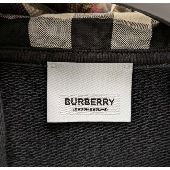 Burberry Women’s Talley Vintage Check Hoodie Black S - Picture 4 of 9